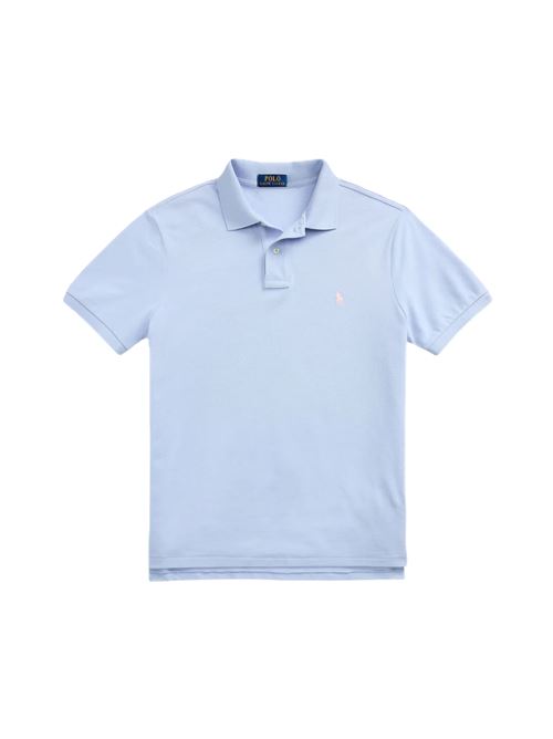 Polo maniche corte blu Polo Ralph Lauren Polo Ralph Lauren | SSKCCMSLM1 SHORT SLEEVE KNIT710680784425CORNFLOWER BLUE